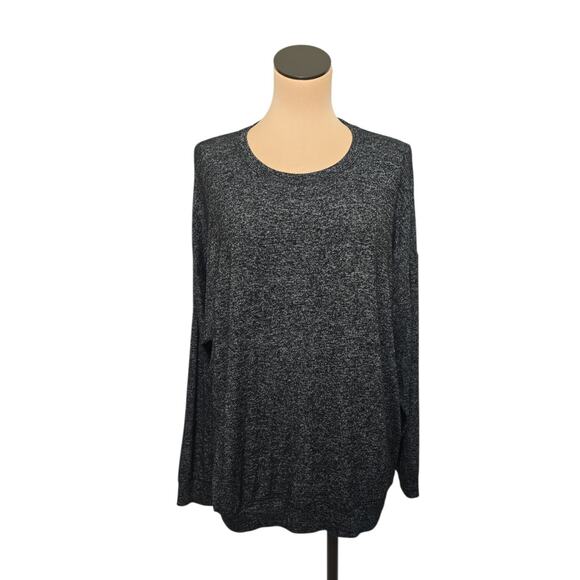 Athleta Black Long Sleeve Crew Neck Stretch Sweater Soft Knit Women's Size Large - Picture 1 of 9